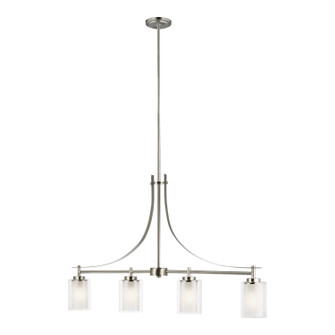 Elmwood Park Four Light Island Pendant in Brushed Nickel (1|6637304EN3-962)