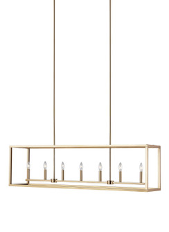 Moffet Street Seven Light Island Pendant in Satin Brass (1|6634507EN-848)