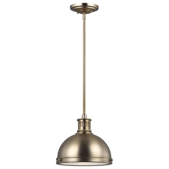 Pratt Street Metal One Light Pendant in Satin Brass (1|65085EN3-848)