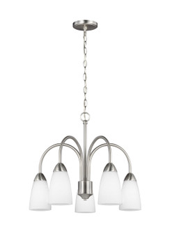 Seville Five Light Chandelier in Brushed Nickel (1|3220205EN3-962)