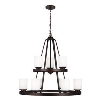 Kemal Nine Light Chandelier in Bronze (1|3130709-710)