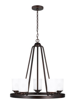 Kemal Five Light Chandelier in Bronze (1|3130705EN3-710)