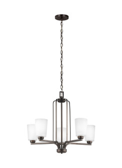 Franport Five Light Chandelier in Bronze (1|3128905-710)