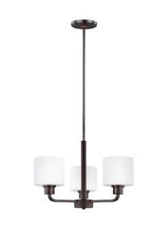 Canfield Three Light Chandelier in Bronze (1|3128803-710)