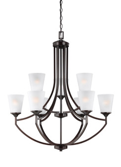 Hanford Nine Light Chandelier in Bronze (1|3124509-710)