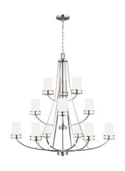 Robie 12 Light Chandelier in Brushed Nickel (1|3121612EN3-962)