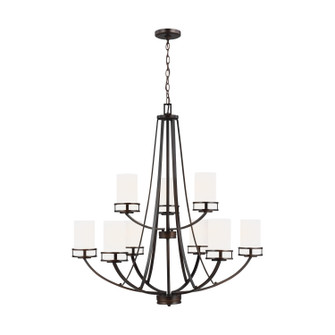 Robie Nine Light Chandelier in Bronze (1|3121609-710)