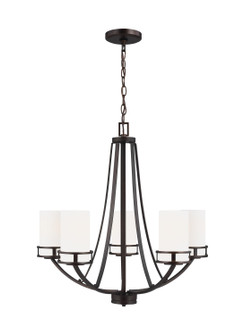 Robie Five Light Chandelier in Bronze (1|3121605EN3-710)