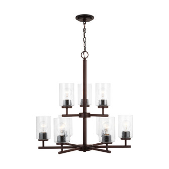 Oslo Nine Light Chandelier in Bronze (1|31172-710)