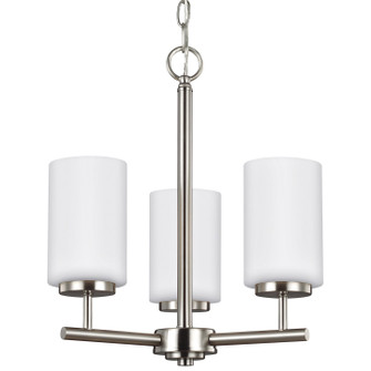 Oslo Three Light Chandelier in Brushed Nickel (1|31160EN3-962)