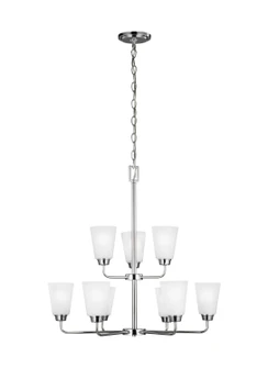Kerrville Nine Light Chandelier in Chrome (1|3115209-05)