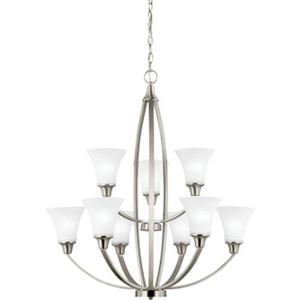 Metcalf Nine Light Chandelier in Brushed Nickel (1|3113209EN3-962)