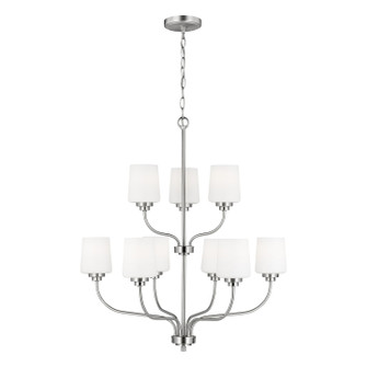 Windom Nine Light Chandelier in Brushed Nickel (1|3102809EN3-962)