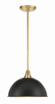 Soto One Light Pendant in Matte Black + Antique Gold (60|SOT-18013-MK-GA)