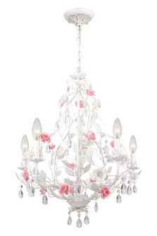 Lola Five Light Chandelier in Wet White (60|4856-WW)