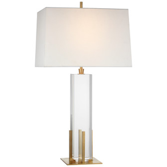 Gironde LED Table Lamp in Crystal and Hand-Rubbed Antique Brass (268|TOB 3920CG/HAB-L)