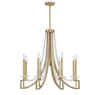 Helen Eight Light Chandelier in Warm Brass (51|1-8804-8-322)