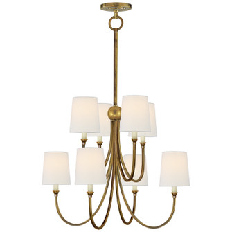 Reed Eight Light Chandelier in Hand-Rubbed Antique Brass (268|TOB 5010HAB-L)