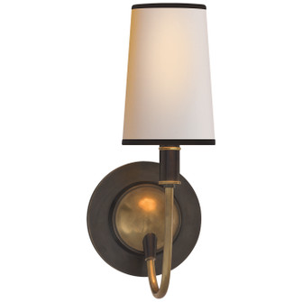 Elkins One Light Wall Sconce in Bronze With Antique Brass (268|TOB 2067BZ/HAB-NP/BT)