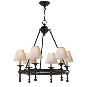 Classic Six Light Chandelier in Bronze (268|SL 5814BZ-NP)