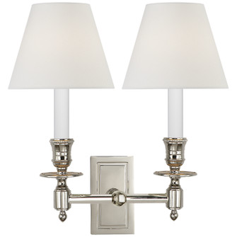 French Library Two Light Wall Sconce in Polished Nickel (268|S 2212PN-L2)
