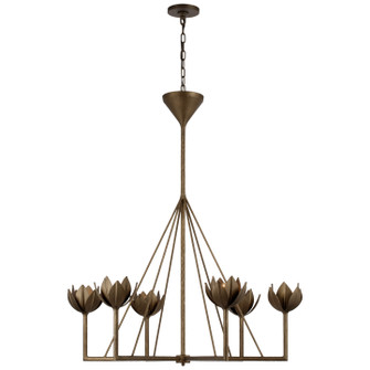 Alberto Six Light Chandelier in Antique Bronze Leaf (268|JN 5004ABL)
