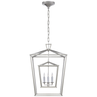 Darlana Double Cage Three Light Lantern in Polished Nickel (268|CHC 2178PN)
