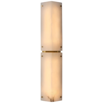 Clayton LED Wall Sconce in Alabaster and Hand-Rubbed Antique Brass (268|ARN 2044ALB)