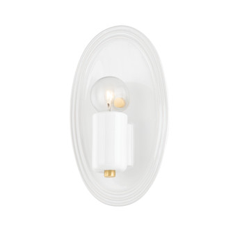 Joyce One Light Wall Sconce in Aged Brass/Ceramic Gloss White (428|H559101-AGB/CGW)
