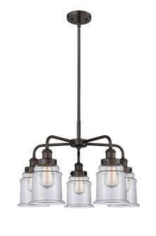 Ballston Urban Five Light Chandelier in Oil Rubbed Bronze (405|916-5CR-OB-G182)