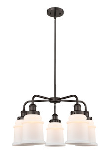 Downtown Urban Five Light Chandelier in Oil Rubbed Bronze (405|916-5CR-OB-G181)