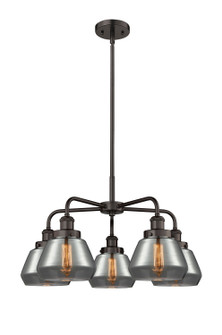 Downtown Urban Five Light Chandelier in Oil Rubbed Bronze (405|916-5CR-OB-G173)