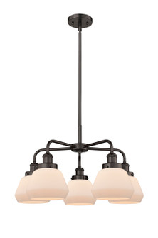 Downtown Urban Five Light Chandelier in Oil Rubbed Bronze (405|916-5CR-OB-G171)