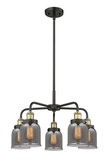 Downtown Urban Five Light Chandelier in Black Antique Brass (405|916-5CR-BAB-G53)