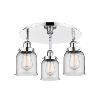 Ballston Urban Three Light Semi-Flush Mount in Polished Nickel (405|916-3C-PN-G58)