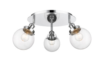 Ballston Urban Three Light Flush Mount in Polished Chrome (405|916-3C-PC-G202-6)