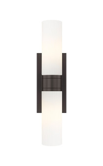 Downtown Urban Two Light Bath Vanity in Oil Rubbed Bronze (405|617-2W-OB-G617-8SWH)