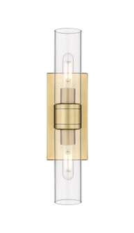 Downtown Urban Two Light Bath Vanity in Brushed Brass (405|617-2W-BB-G617-8CL)