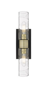 Downtown Urban Two Light Bath Vanity in Black Antique Brass (405|617-2W-BAB-G617-8DE)