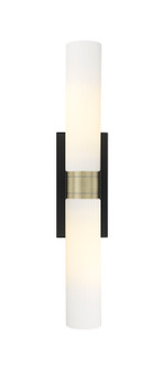 Downtown Urban Two Light Bath Vanity in Black Antique Brass (405|617-2W-BAB-G617-11SWH)