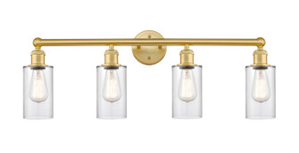 Edison Four Light Bath Vanity in Satin Gold (405|616-4W-SG-G802)