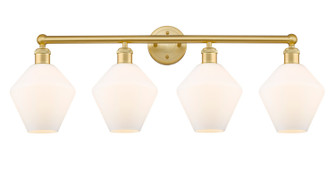 Edison Four Light Bath Vanity in Satin Gold (405|616-4W-SG-G651-8)