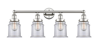 Edison Four Light Bath Vanity in Polished Nickel (405|616-4W-PN-G182)