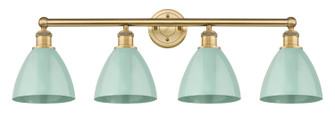 Downtown Urban Four Light Bath Vanity in Brushed Brass (405|616-4W-BB-MBD-75-SF)