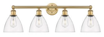 Edison Four Light Bath Vanity in Brushed Brass (405|616-4W-BB-GBD-752)