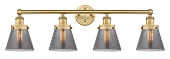 Edison Four Light Bath Vanity in Brushed Brass (405|616-4W-BB-G63)