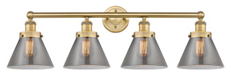 Edison Four Light Bath Vanity in Brushed Brass (405|616-4W-BB-G43)