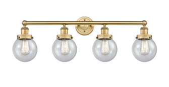 Edison Four Light Bath Vanity in Brushed Brass (405|616-4W-BB-G204-6)