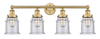 Edison Four Light Bath Vanity in Brushed Brass (405|616-4W-BB-G184)