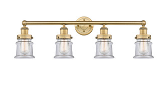 Edison Four Light Bath Vanity in Brushed Brass (405|616-4W-BB-G182S)